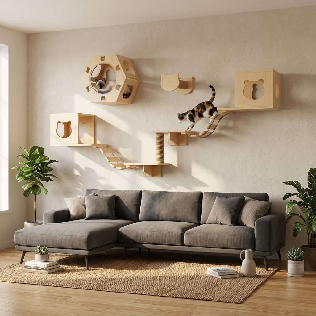 CatClimb - Le parcours mural d'escalade en bois pour chat