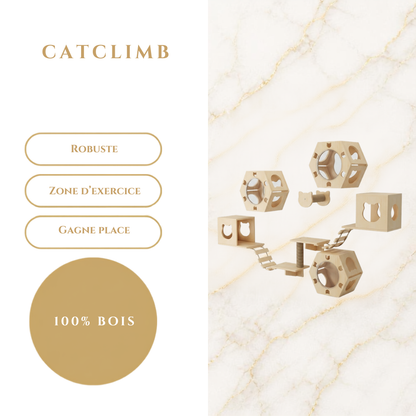 CatClimb - Le parcours mural d'escalade en bois pour chat